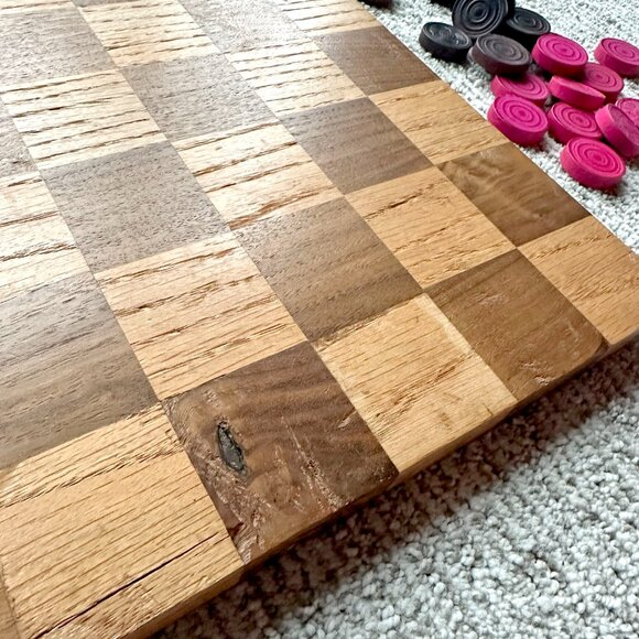 Handmade Wooden Checker Board - Picture 12 of 16